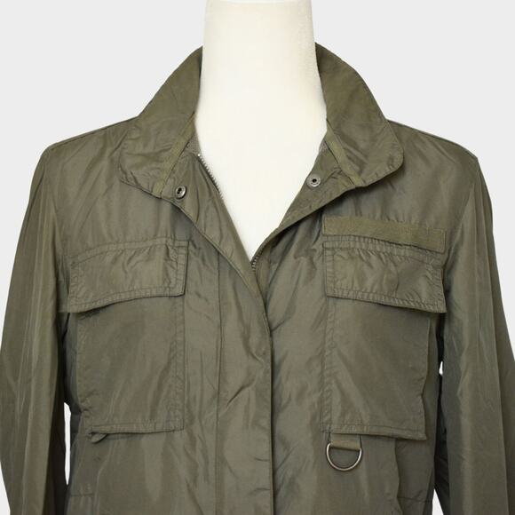 GAP Women's Army Green Rain Coat Utility Jacket Size S - Picture 5 of 10